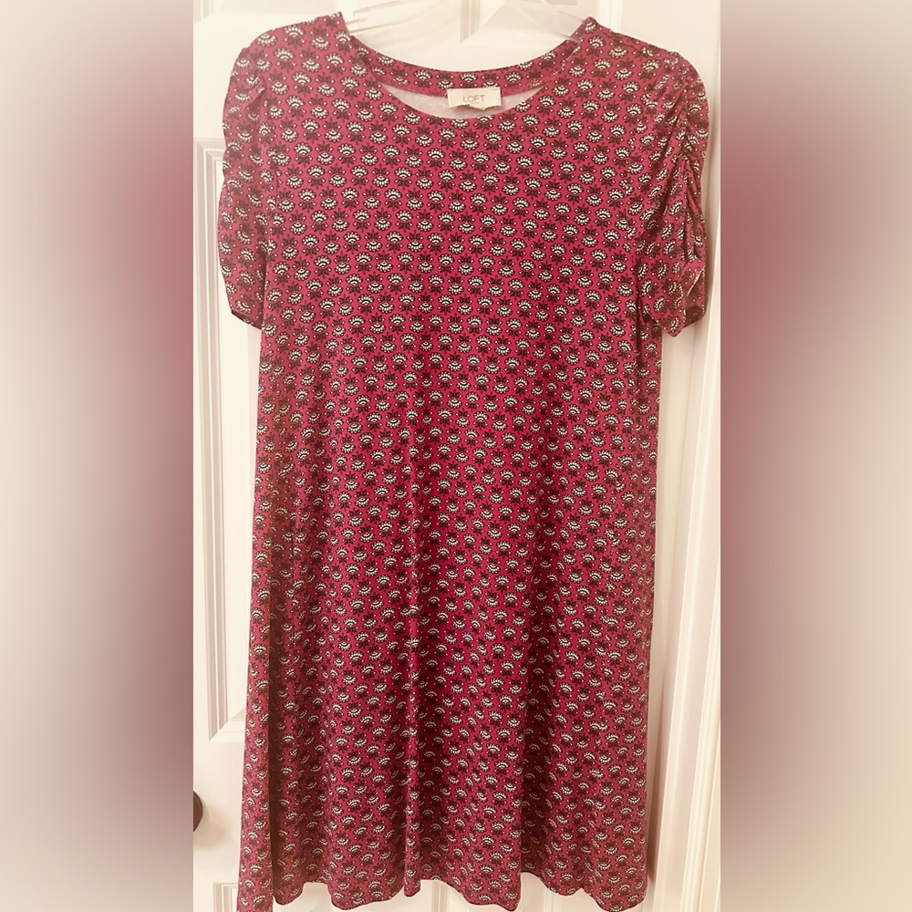 Loft pink cotton dress